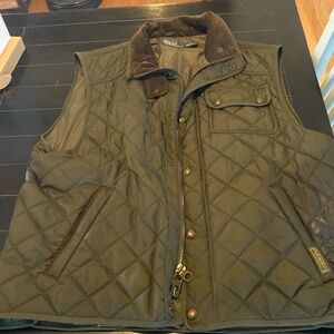 Ralph Lauren Polo olive green quilted vest, men’s size XL